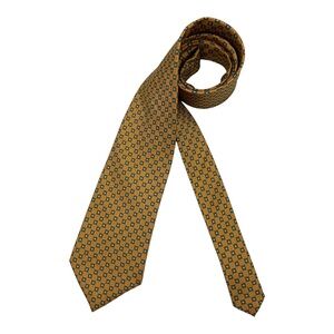🆕RENATO BALESTRA orange Geometric Silk LUXURY Tie ITALY